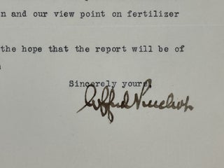 GILBERT PINCHOT | SIGNED LETTER TO FREDERICK GARDNER COTTRELL