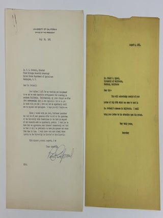 1415100 ROBERT SPROUL | SIGNED LETTER TO FREDERICK GARDNER COTTRELL. Robert Sproul, Frederick...