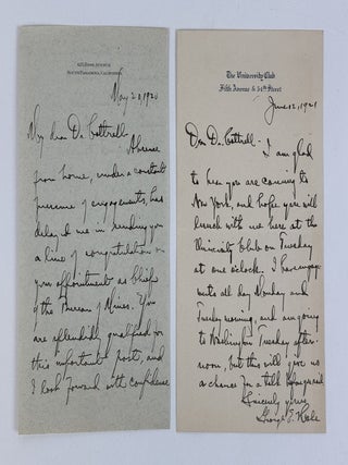 1415112 GEORGE HALE | SIGNED LETTERS TO FREDERICK GARDNER COTTRELL. George E. Hale, Frederick...