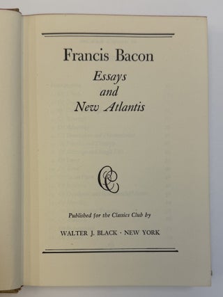 ESSAYS AND NEW ATLANTIS