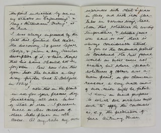 W.M. HUTCHINGS | SIGNED LETTER TO FREDERICK GARDNER COTTRELL