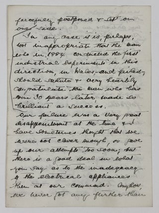 W.M. HUTCHINGS | SIGNED LETTER TO FREDERICK GARDNER COTTRELL