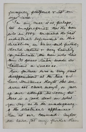 W.M. HUTCHINGS | SIGNED LETTER TO FREDERICK GARDNER COTTRELL