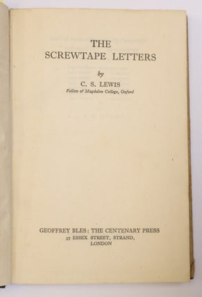 THE SCREWTAPE LETTERS