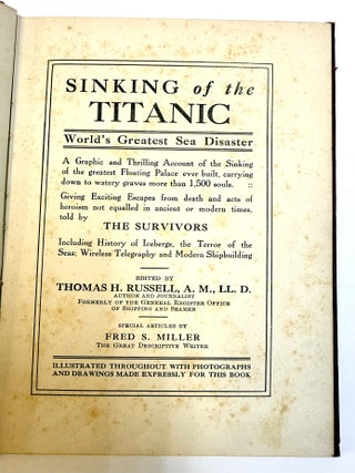 SINKING OF THE TITANIC: WORLD'S GREATEST SEA DISASTER