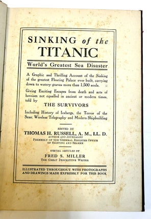 SINKING OF THE TITANIC: WORLD'S GREATEST SEA DISASTER