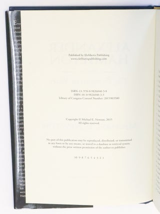 ALEXANDER HAMILTON: THE FORMATIVE YEARS [Inscribed]
