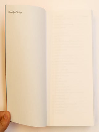 DONALD JUDD WRITINGS