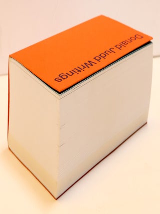 DONALD JUDD WRITINGS