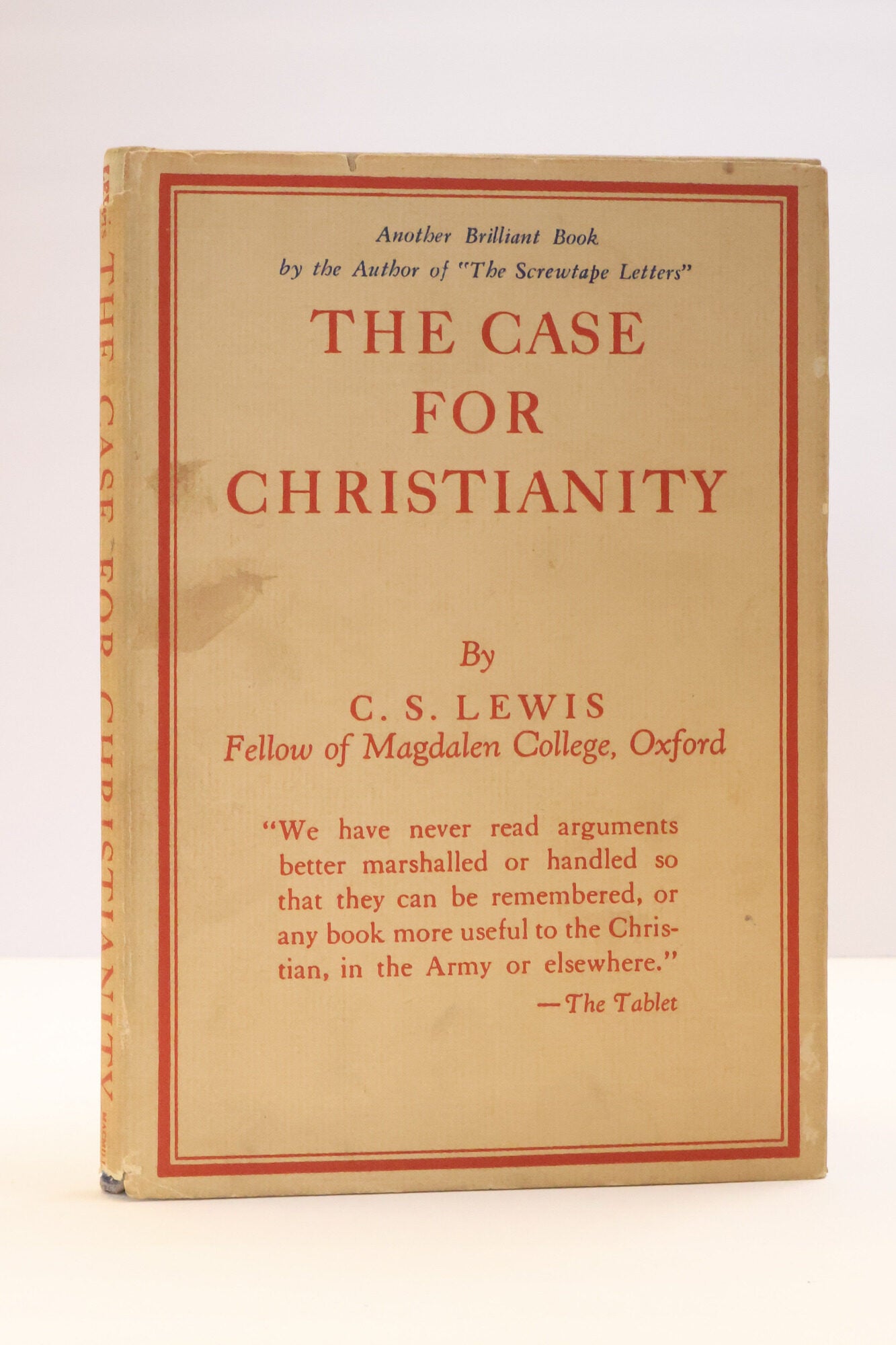 1416094 THE CASE FOR CHRISTIANITY. C. S. Lewis.
