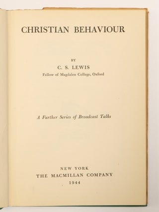 CHRISTIAN BEHAVIOUR