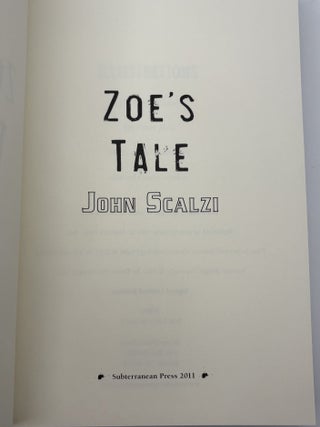 ZOE'S TALE [Signed]