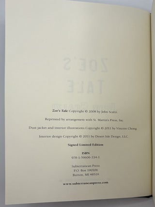 ZOE'S TALE [Signed]