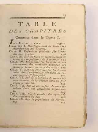 DE L'ADMINISTRATION DES FINANCES DE LA FRANCE [Three Volumes]