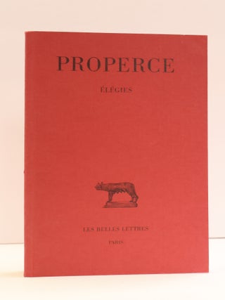 1417049 PROPERCE: &Eacute;L&Eacute;GIES. Properce, Simone Viarre
