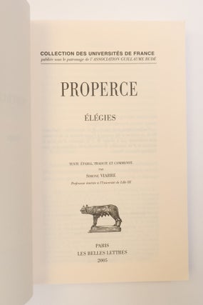 PROPERCE: ÉLÉGIES