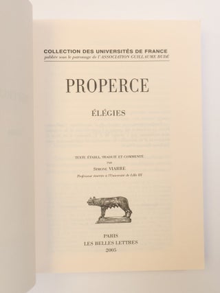 PROPERCE: &Eacute;L&Eacute;GIES