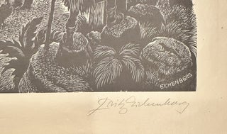 WOOD ETCHING ON PAPER "THE END OF THE VOYAGE" NO. 41/50 (signed)
