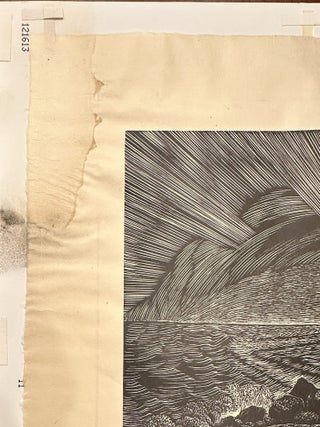 WOOD ETCHING ON PAPER "THE END OF THE VOYAGE" NO. 41/50 (signed)
