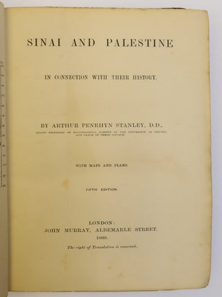 SINAI AND PALESTINE IN CONNECTION WITH THEIR HISTORY