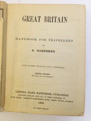 GREAT BRITAIN HANDBOOK FOR TRAVELLERS