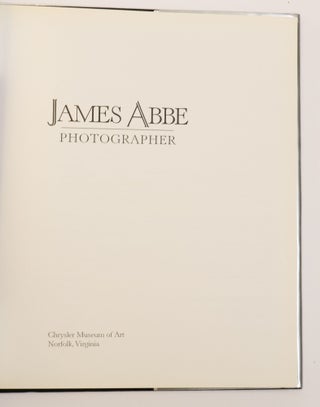 JAMES ABBE: PHOTOGRAPHER