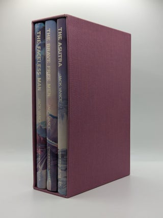 1417302 THE ASUTRA; THE BRAVE FREE MEN; THE FACELESS MAN [Three Volumes]; [Signed]. Jack Vance