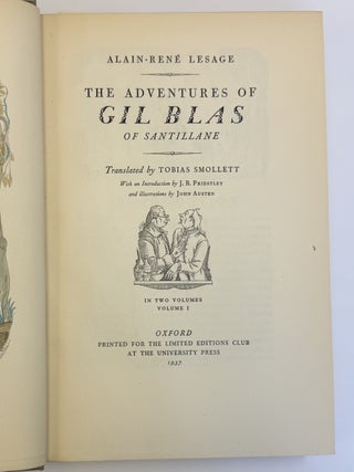 THE ADVENTURES OF GIL BLAS OF SANTILLANE [Two Volumes] [Signed by Illustrator]
