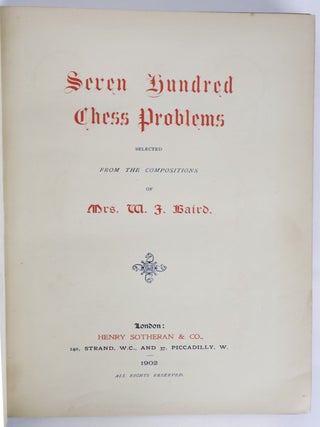SEVEN HUNDRED CHESS PROBLEMS