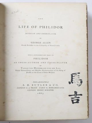 THE LIFE OF PHILIDOR MUSICIAN AND CHESS-PLAYER