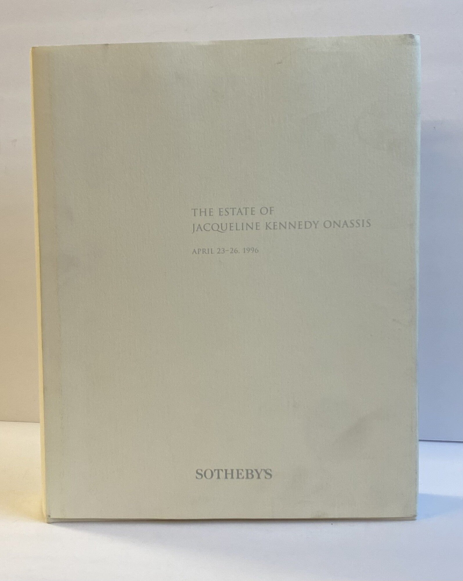 1417578 THE ESTATE OF JACQUELINE KENNEDY ONASSIS: APRIL 23-26, 1996