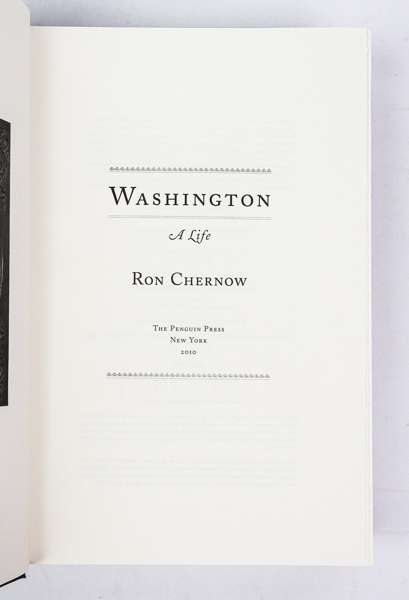 WASHINGTON: A LIFE Signed | Ron Chernow | First Edition, First
