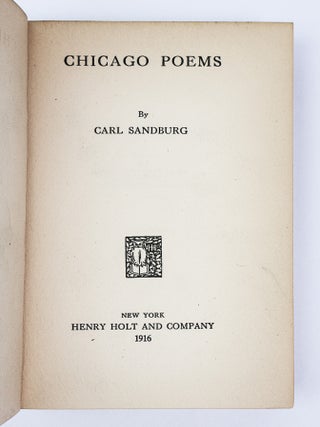 CHICAGO POEMS [Inscribed]