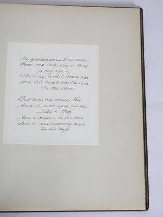 THE COMPLETE AUTOGRAPH MANUSCRIPT OF THE LAST LEAF BY OLIVER WENDELL HOLMES