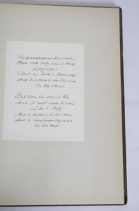 THE COMPLETE AUTOGRAPH MANUSCRIPT OF THE LAST LEAF BY OLIVER WENDELL HOLMES