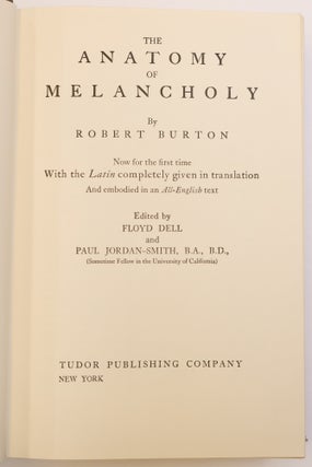 THE ANATOMY OF MELANCHOLY