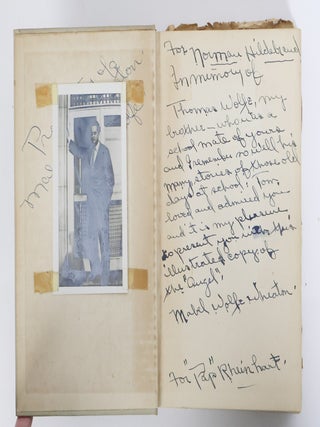LOOK HOMEWARD ANGEL [Inscribed by Wolfe's sister, Mabel Wolfe Wheaton]
