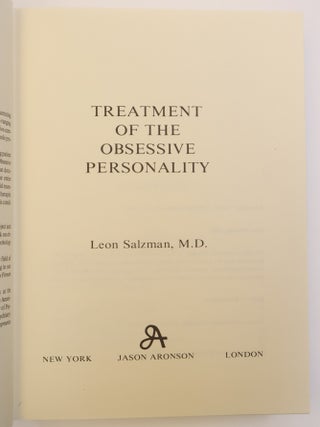 TREATMENT OF THE OBSESSIVE PERSONALITY