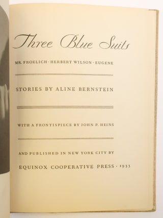 THREE BLUE SUITS: MR. FROELICH, HERBERT WILSON, EUGENE [Signed]