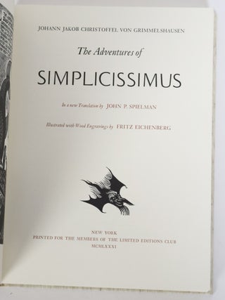 THE ADVENTURES OF SIMPLICISSIMUS [Signed by Illustrator]