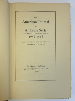 THE AMERICAN JOURNAL OF AMBROSE SERLE