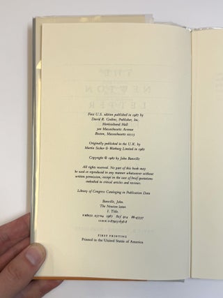 THE NEWTON LETTER [Signed]