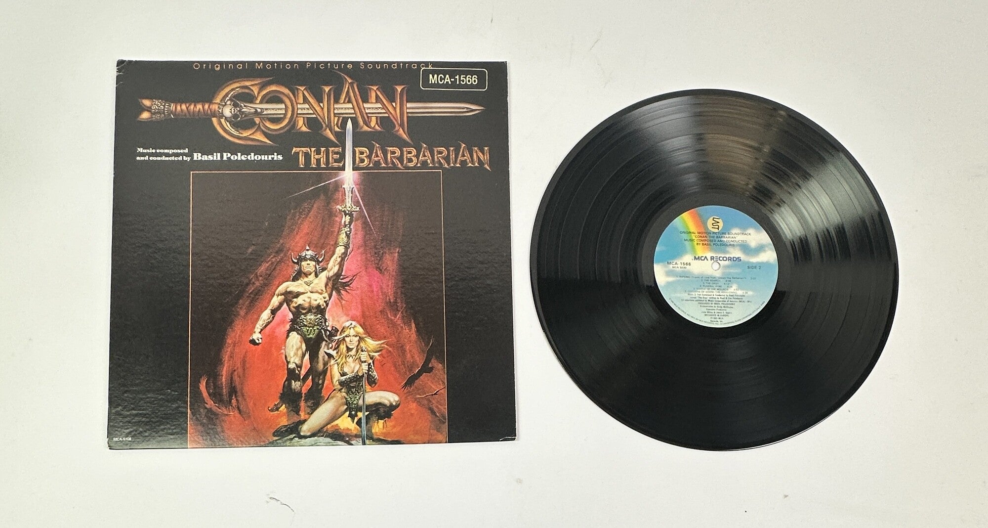 ORIGINAL CONAN THE BARBARIAN SOUNDTRACK VINYL LP | Basil Poledouris
