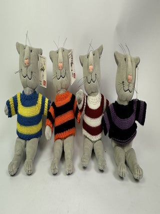 GROUP OF PLUSH EDWARD GOREY "SWEATER CAT" CREATURES [Lot of four