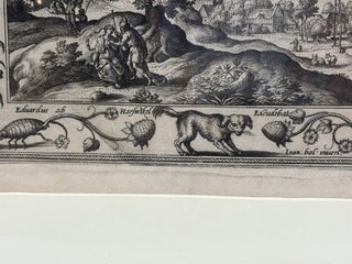 LOT OF THREE ETCHINGS FROM THE SERIES "LANDSCAPES WITH OLD AND NEW TESTAMENT SCENES AND HUNTING SCENES"