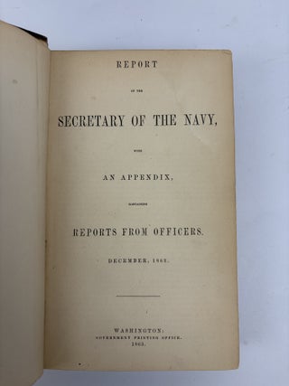 REPORT OF THE SECRETARY OF THE NAVY: DECEMBER, 1862.