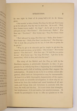 UNCLE REMUS: HIS SONGS AND HIS SAYINGS: THE FOLK-LORE OF THE OLD PLANTATION