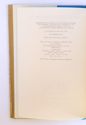 THE EXTRATERRESTRIAL LIFE DEBATE 1750-1900: THE IDEA OF A PLURALITY OF WORLDS FROM KANT TO LOWELL